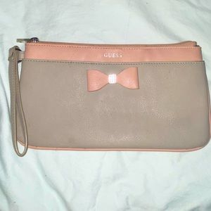 Nude Guess handbag.